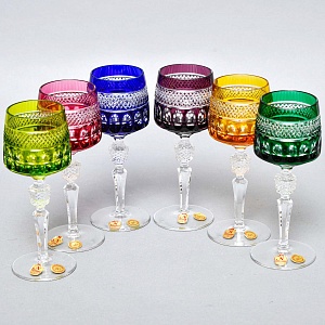 Хрустальные Бокалы для вина 6 -ть штук серия «BRISTOL», NACHTMANN Германия, 70 -е годы ХХ века.