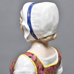 Большая! Коллекционная Фарфоровая статуэтка «Крестьянка с серпом и колосьями», Karl Ens Германия.