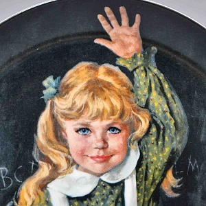 Коллекционная Фарфоровая Тарелка «День девочки Бекки. Школа», RECO США - 1986 год. 