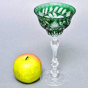 Антикварный Коллекционный Хрустальный Бокал для вина Knittel FAKIRIS, Германия 30 гг.