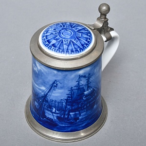 Коллекционная Пивная Кружка «Прибытие почтового парохода», фарфор, Berlin Design Германия -1978 год.