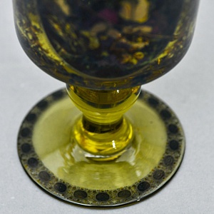 Антикварный Стеклянный Бокал - Кубок для Вина «Дама и её юный Кавалер», Германия конец XIX века. 