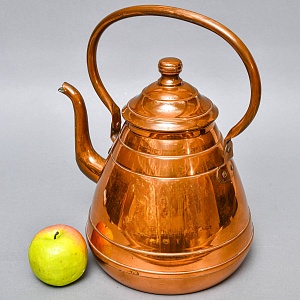 Большой Винтажный Медный Чайник на 6,5 литров, MECAP Бельгия середина ХХ века!