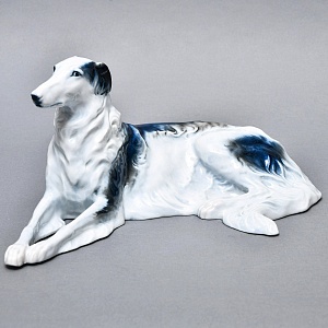 Коллекционная статуэтка «ОХОТНИЧЬЯ СОБАКА. Русская псовая борзая», Фарфор ROSENTHAL Германия.