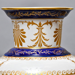 Коллекционные Парные Фарфоровые Вазы в стиле Ампир, Giulia Mangani Италия, середина ХХ века. 