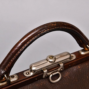 Старинная Дорожная Сумка - Саквояж, кожа, Западная Германия начало ХХ века.