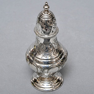 Баночка - Емкость для сахарной пудры, металл Sheffield, Англия середина ХХ века.