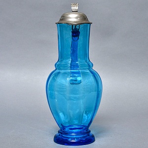 Антикварный Стеклянный Набор Кувшин + Стаканы «Аквамарин» Германия - 30-е годы ХХ века.