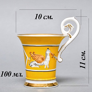 Антикварная Кофейная пара «Гриффоны», Фарфор Dressel & Kister Passau Германия, 1900 - 1922 годы. 