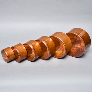 Винтажный Набор - 6-ть Ковшиков - Сотейников разных размеров, Медь, Франция, 70 -е годы ХХ века! 