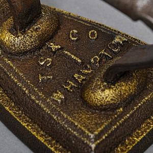 Антикварный Коллекционный Манжетный Чугунный Утюг Англия, конец ХIХ века.