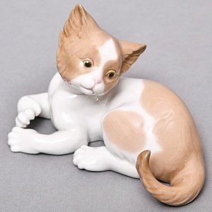 Коллекционная Фарфоровая статуэтка «Кошка - Удивленный котенок», Lladro Испания.