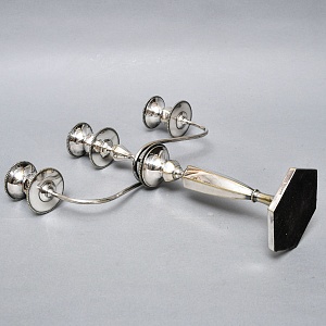 Пара Больших Антикварных Канделябров Подсвечников Silverplated, SHEFFIELD Англия начало ХХ век.