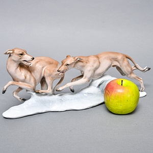 Коллекционная статуэтка Собаки - «Английские Борзые. Грейхаунды», Фарфор ROSENTHAL Германия. 