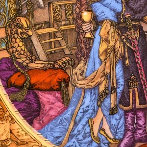 Тарелка - Блюдо «Оперы Рихарда Вагнера. Тристан и Изольда», Фарфор Hutschenreuther Германия. 