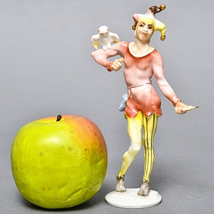 Авторская Фарфоровая Статуэтка «Шут с Совой и Зеркалом», Hutschenreuther Германия.