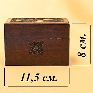 Набор - Винтажные Игральные Карты 2 × 55 карт в деревянной шкатулке, Франция середина ХХ века.