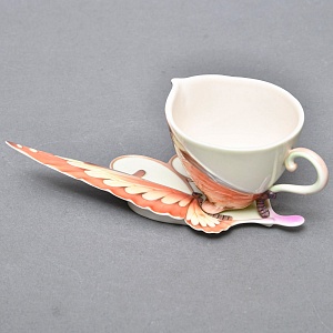 Авторский Фарфоровый Чайный сервиз «Бабочки и стрекозы» на 4 персоны, Franz Collection Тайвань.