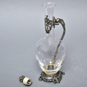 Роскошный Старинный Хрустальный Графин - Декантер в стиле Модерн, Франция первая половина ХХ века.