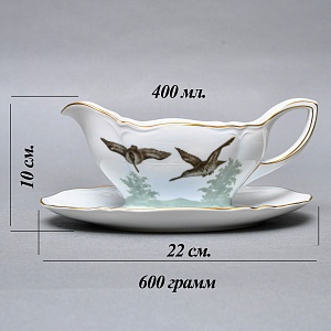 Столовый Фарфоровый сервиз «Охота» на 12 персон, Kaestner Saxonia Германия, первая половина ХХ века.