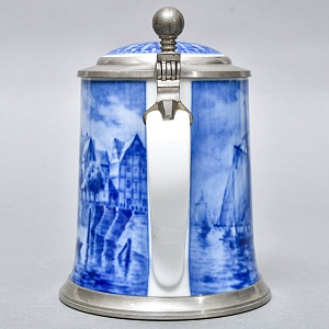 Коллекционная Пивная Кружка «Порт Гамбурга, в 1830 году», фарфор, Berlin Design Германия -1982 год.