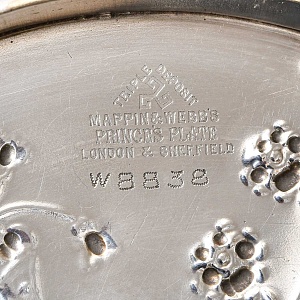 Металлическая Сухарница - Конфетница - Фруктовница, Silverplate, Mappin & Webbs Англия. 