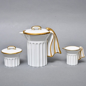  Фарфоровый Кофейный сервиз тет-а-тет «Греческие колонны» 8 предметов, Furstenberg Германия.