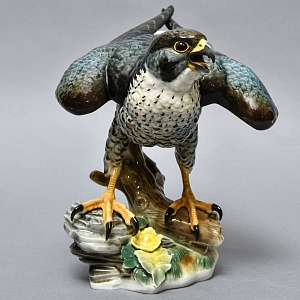 Большая Фарфоровая Статуэтка «Птица - Сокол-Сапсан», Hutschenreuther, Германия -1970 год.