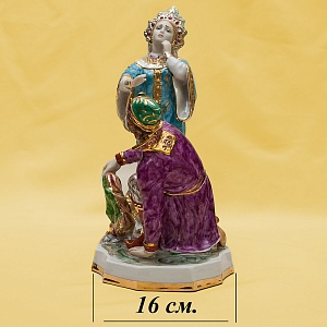 Авторская Фарфоровая статуэтка «Царе́вна-лягу́шка», СССР Дулево, 50-е года.