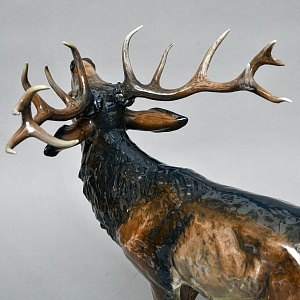 Редкость! Большая Фарфоровая статуэтка «ОЛЕНЬ», ROSENTHAL Германия, 1946 - 1949 годы. 