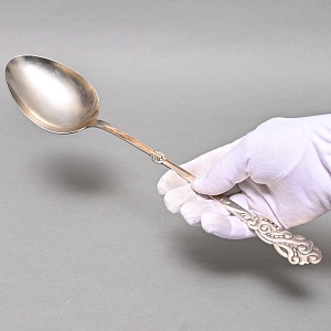 Большая Ложка - Половник для подачи готовых блюд, Silverplated, SHEFFIELD Англия, начало ХХ века. 