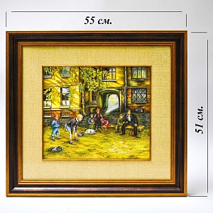 Авторская Картина «Вратарь - дворовый футбол», Карандаш, Россия - 2000 гг.