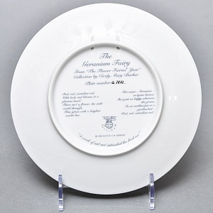 Коллекционная Фарфоровая Тарелка - Блюдо «Фея Герани», Wedgwood Англия - 1989 год. 