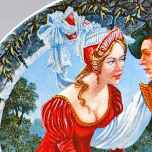 Коллекционная тарелка «Кентерберийские истории. Рассказ жены Бата», Фарфор The Longton Crown Англия.