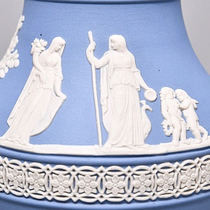 Кувшинчик - Молочник - Сливочник «Голубой Антик», фарфор ВЕДЖВУД / WEDGWOOD, Англия.
