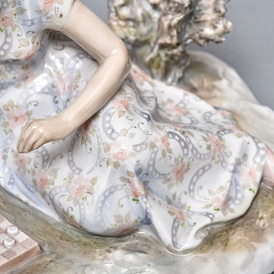 Большая Коллекционная Фарфоровая статуэтка «Затянувшаяся партия», ДФЗ Дулево Россия. 