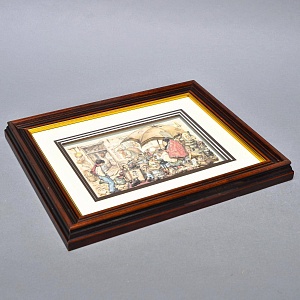 Объемная Картина - Панно в технике 3D декупаж «Лавка старьевщика», 70-е годы ХХ века.