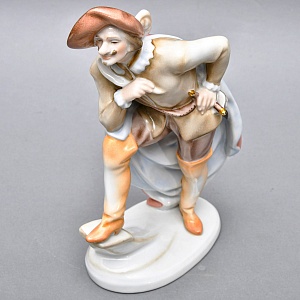 Коллекционная Фарфоровая статуэтка «Сирано де Бержерак», Herend Венгрия, середина ХХ века. 