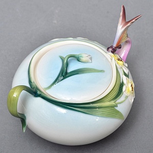 Авторский Фарфоровый Чайный сервиз «Бабочки и стрекозы» на 4 персоны, Franz Collection Тайвань.