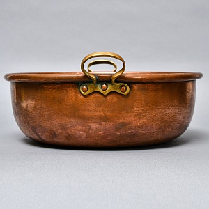 Винтажный Медный Таз для варки варенья на 14-ть литров, Франция - первая половина ХХ века.