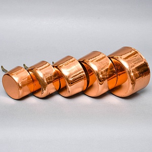 Винтажный Набор - 5-ть Медных Ковшиков - Сотейников разных размеров, Франция - 70 -е годы ХХ века.