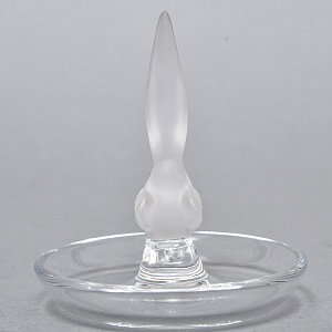 Хрустальная Подставка «ФАЗАН» для колец и украшений в стиле Арт Нуво, Laligue Франция.