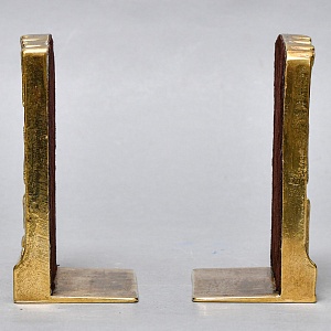 Букенды - Держатели - Ограничители - Подставка для книг «Книжная библитотека», Латунь, Германия.