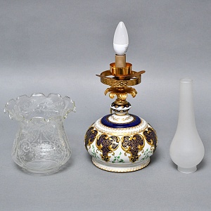 Настольная Электрическая  Лампа - Светильник, фарфор Giulia Mangani Италия, середина ХХ века. 