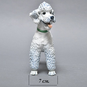 Коллекционная Фарфоровая статуэтка «Собака. ПУДЕЛЬ в зеленом ошейнике», ROSENTHAL Германия.