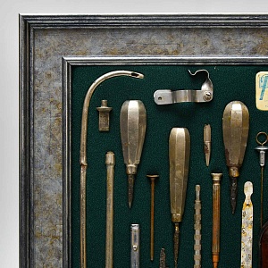 Коллекционное Настенное Панно - Картина «Старинные Медицинские Инструменты», СССР -40гг. ХХ века.