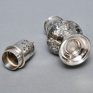 Винтажная Баночка - Емкость для сахарной пудры, металл Sheffield, Англия 50 гг. 