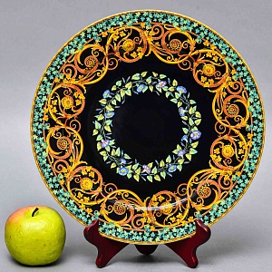 Коллекционная Тарелка - Блюдо «Золотой плющ» Фарфор, VERSACE, Rosenthal Германия -1997 год. 