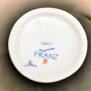 Авторский Фарфоровый Чайный сервиз «Бабочки и стрекозы» на 4 персоны, Franz Collection Тайвань.