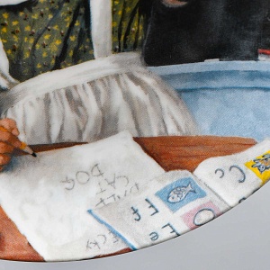 Коллекционная Фарфоровая Тарелка «День девочки Бекки. Школа», RECO США - 1986 год. 